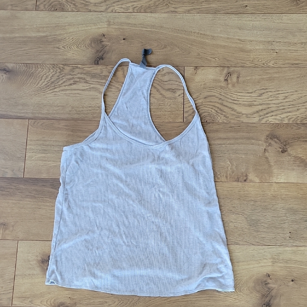 Vuori Light Gray Ribbed Tank Top